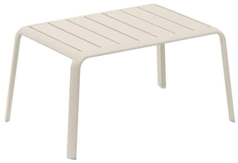 Tavolino da esterno Idaho NATERIAL con piano in alluminio beige 59x41cm