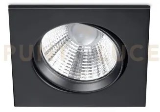 Faretto led quadrato orientabile pamir nero 650410132
