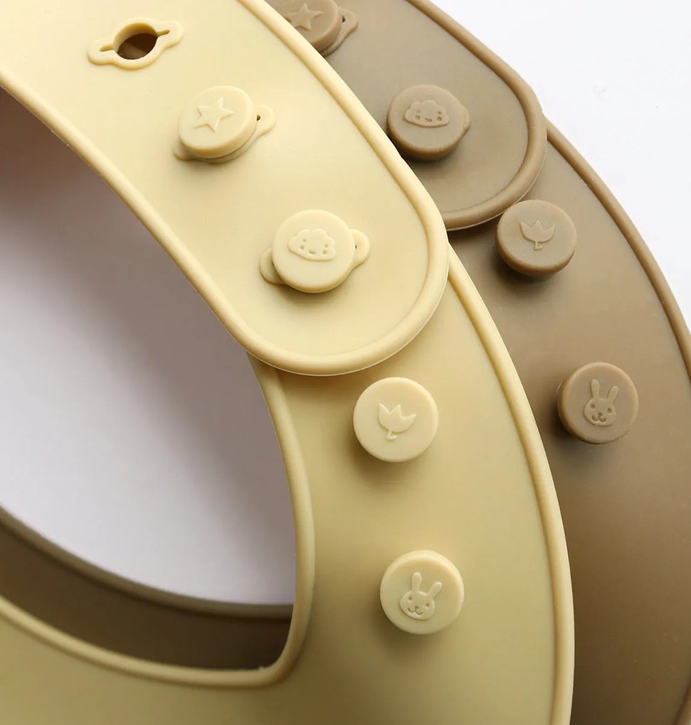 A Little Lovely Company - set di due bavaglini in silicone - dinosauri