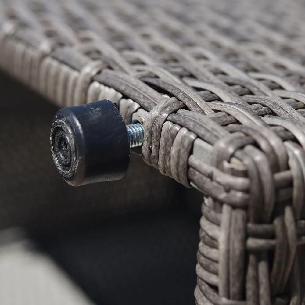 Set da giardino in rattan artificiale grigio per 4 persone Drammen - Bonami Selection