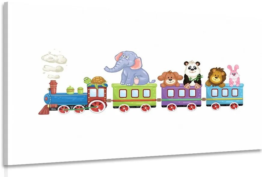 Stampa su tela – Trenino con animali
