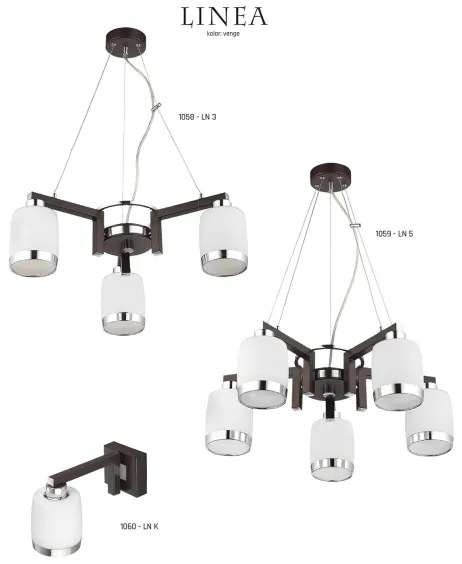 Jupiter 1058 LN3 - Lampadario a sospensione LINEA 3xE27/60W/230V