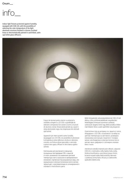 Redo 01-4308 - Plafoniera LED da bagno OVUM 3xLED/5W/230V IP44 nero