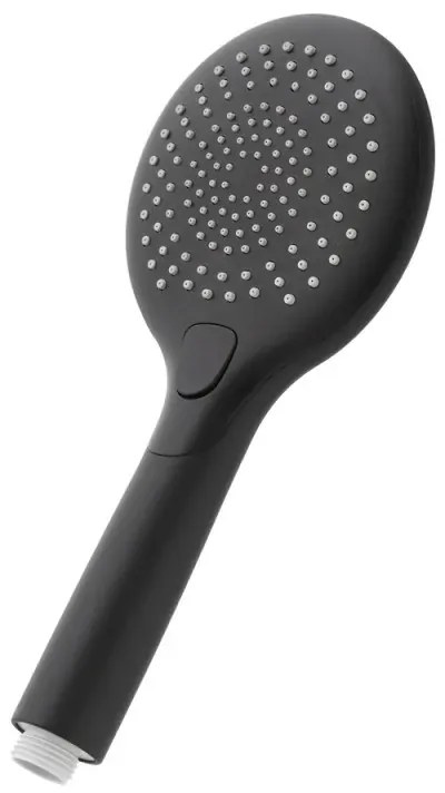 Doccetta tonda 26,5 cm in ABS nera con 3 getti Hidra