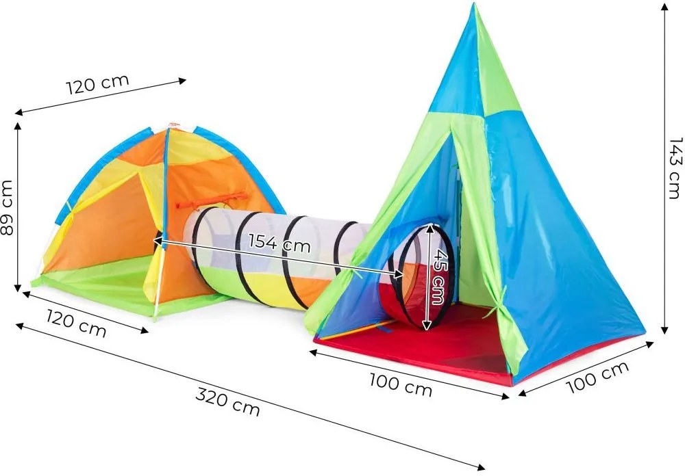 Tenda da gioco per bambini 3in1