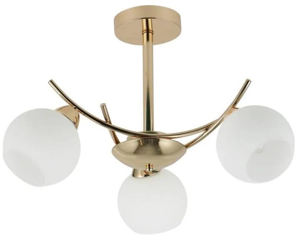 Lampadario a sospensione con supporto rigido AMOS 3xE27/40W/230V oro