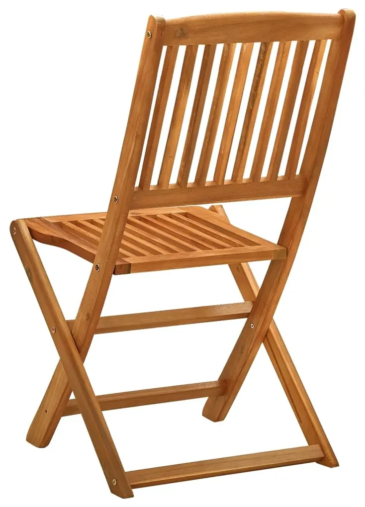 Sedie da giardino pieghevoli 4pz in legno massello di eucalipto