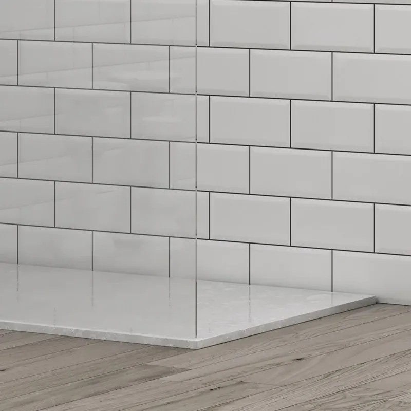 Doccia walk in 100 cm con staffa diagonale vetro trasparente | KS2800C - KAMALU