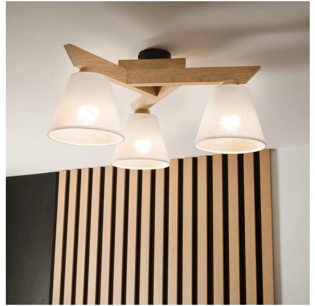 Plafoniera ANTONIO 3xE14/40W/230V rovere