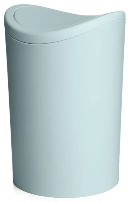 Pattumiera bagno in polipropilene azzurro cielo 6 Lt con coperchio basculante