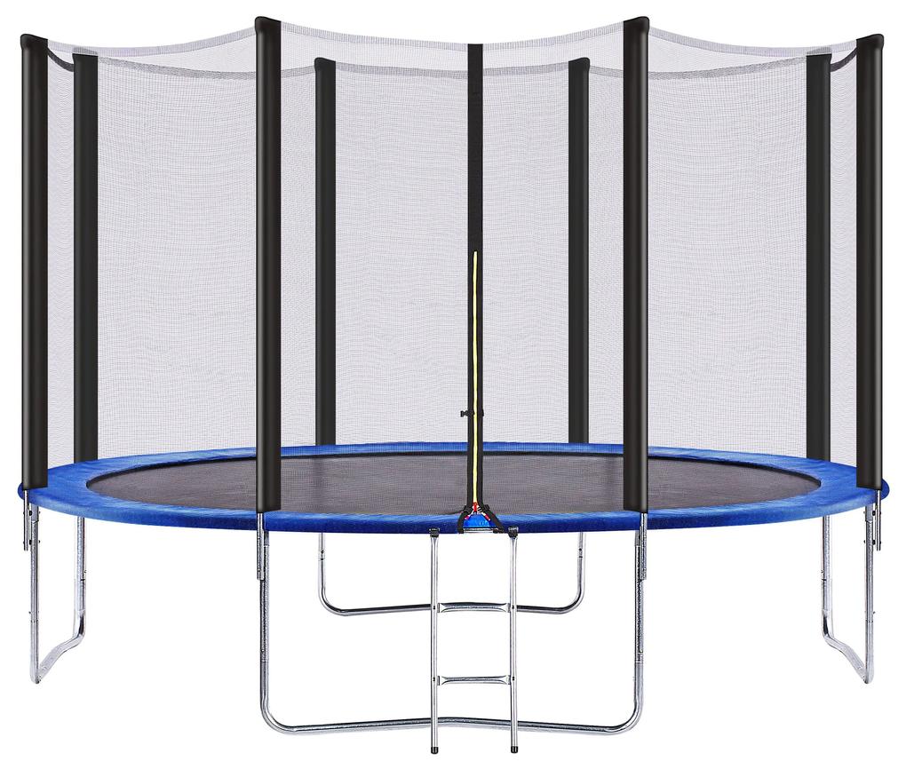 Tappeto elastico con rete di protezione ⌀ 366 cm blu RISATA Beliani
