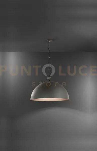 Steel sospensione in metallo grigio metallizzato e marrone metalliz...