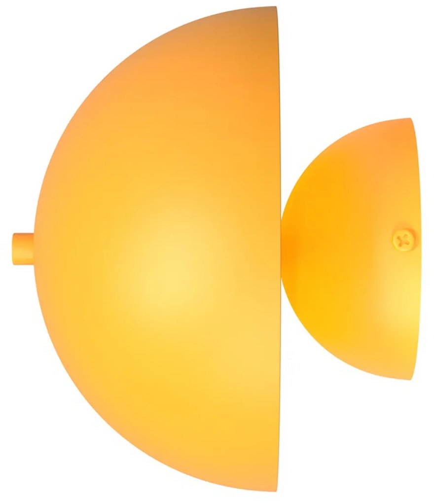 Applique Moderna Hera Acciaio Arancione 2 Luci G9 Ip20