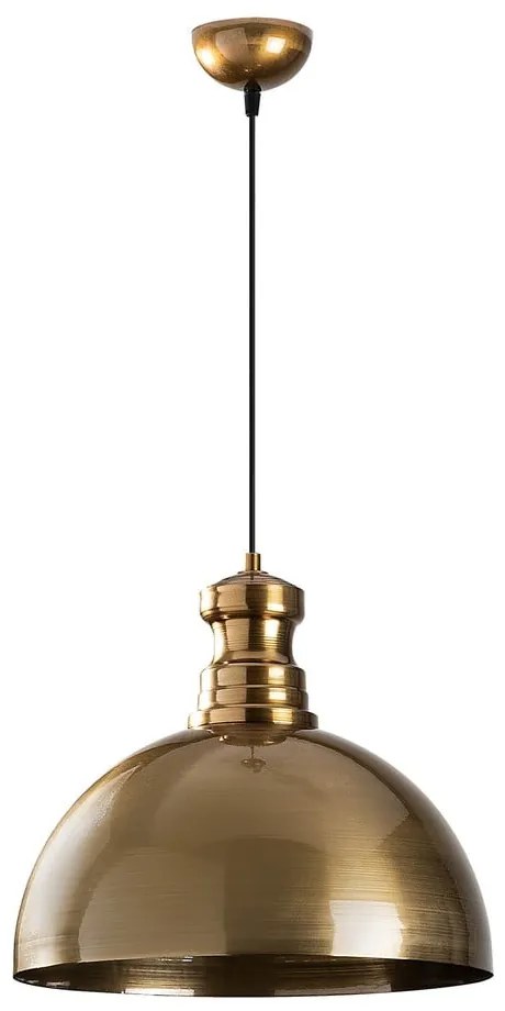 Lampadario dorato con paralume in metallo ø 40 cm Berceste – Opviq lights