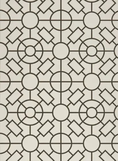 Osborne & Little Carta da parati Knot Garden - Linen/ Charcoal