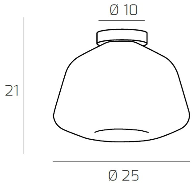 Plafoniera Contemporanea Double Skin Alpha Metallo Verde Vetro Cromo 1 Luce E27