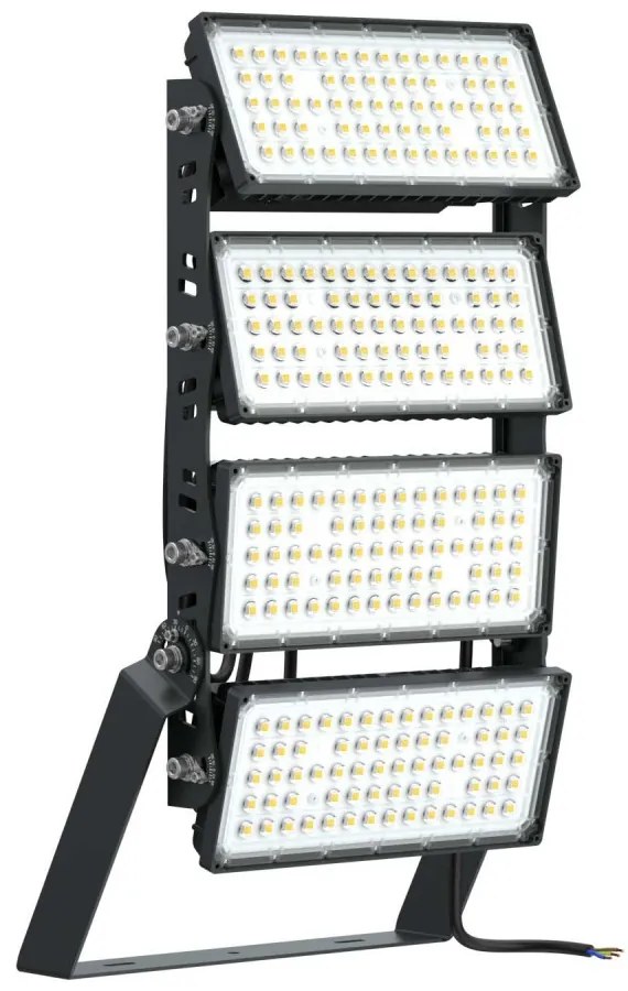 Faro Modulare LED 800W IP66, 167lm/W, No Flickering con driver Philips Colore  Bianco Naturale 4.000K, Scegli l'angolo di illuminazione 30°, Scegli le staffe dei moduli Orientabili