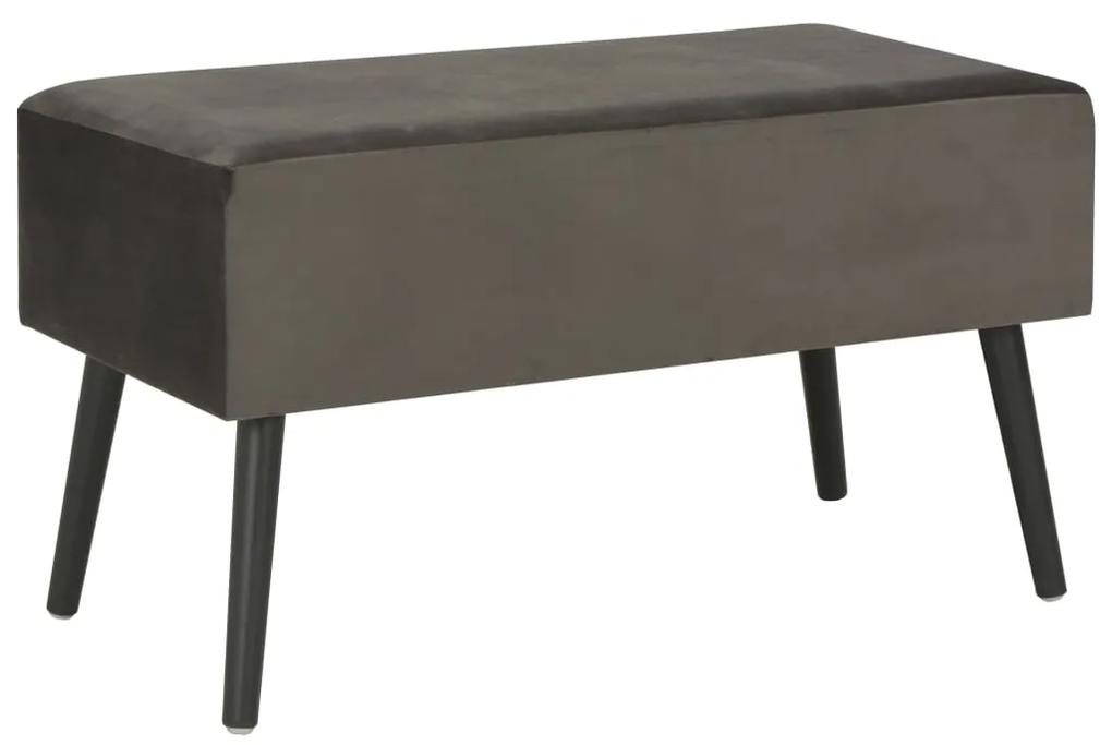 Tavolino da caffè grigio 80x40x46 cm in velluto