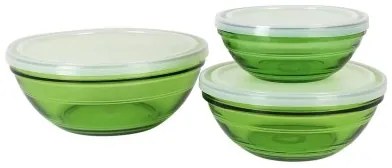 Set di Ciotole Duralex   3 Pezzi Verde Con coperchio