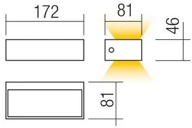 Redo 90153 - Applique da esterno LED LAMPRIS LED/9W/230V IP65