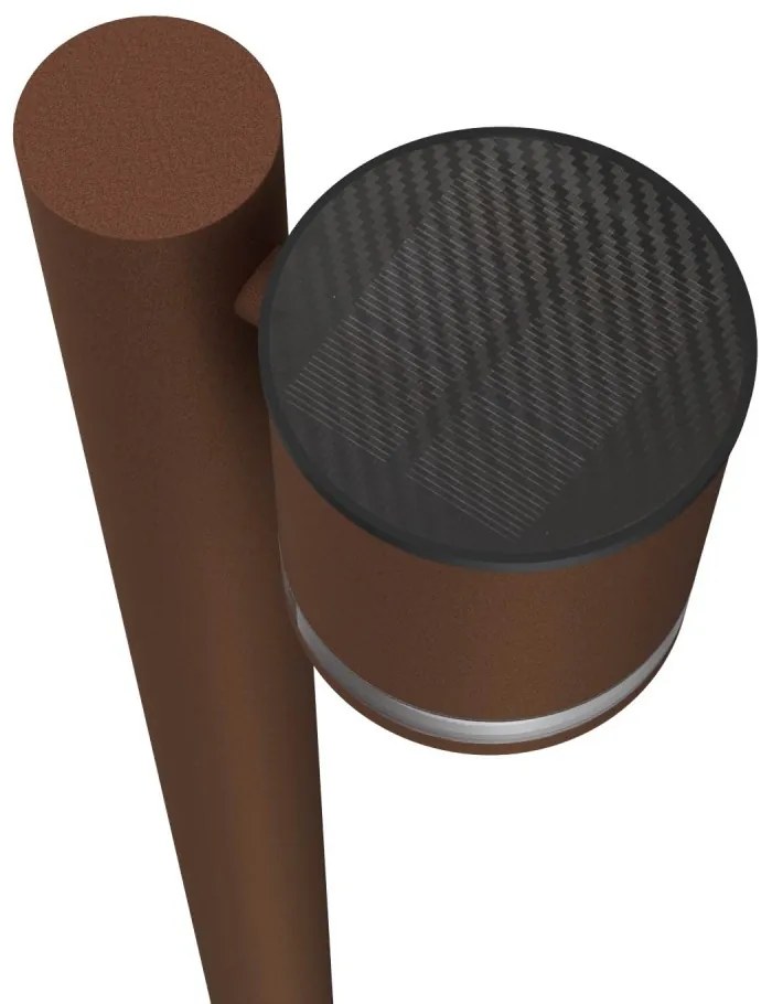 Paletto da Giardino Solare Corten da 100cm, IP54 in Alluminio Colore Bianco Naturale 4.000K