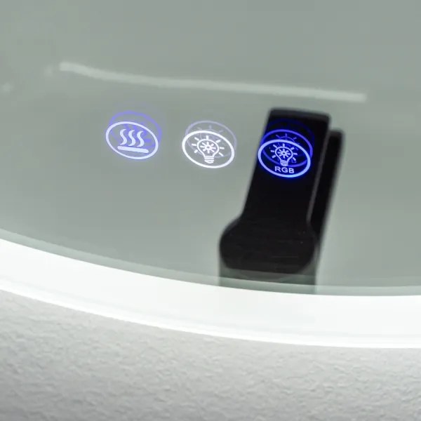 Brilagi-LED CLARA PRO, specchio riscaldato con retroilluminazione RGBW dimmerabile, LED/18W/230V, Ø 60 cm, IP44