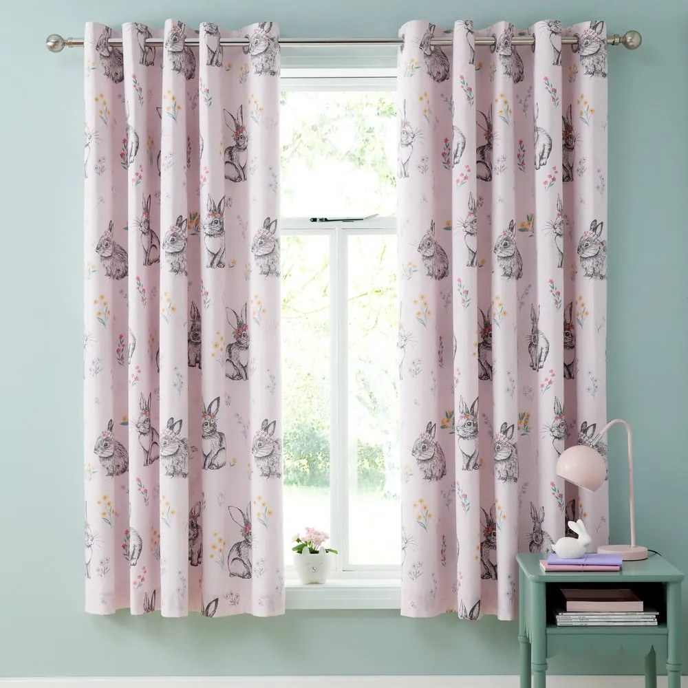 Tenda per bambini rosa 2 pz 168x183 cm Bunny Tails Ditsy Flowers – Catherine Lansfield