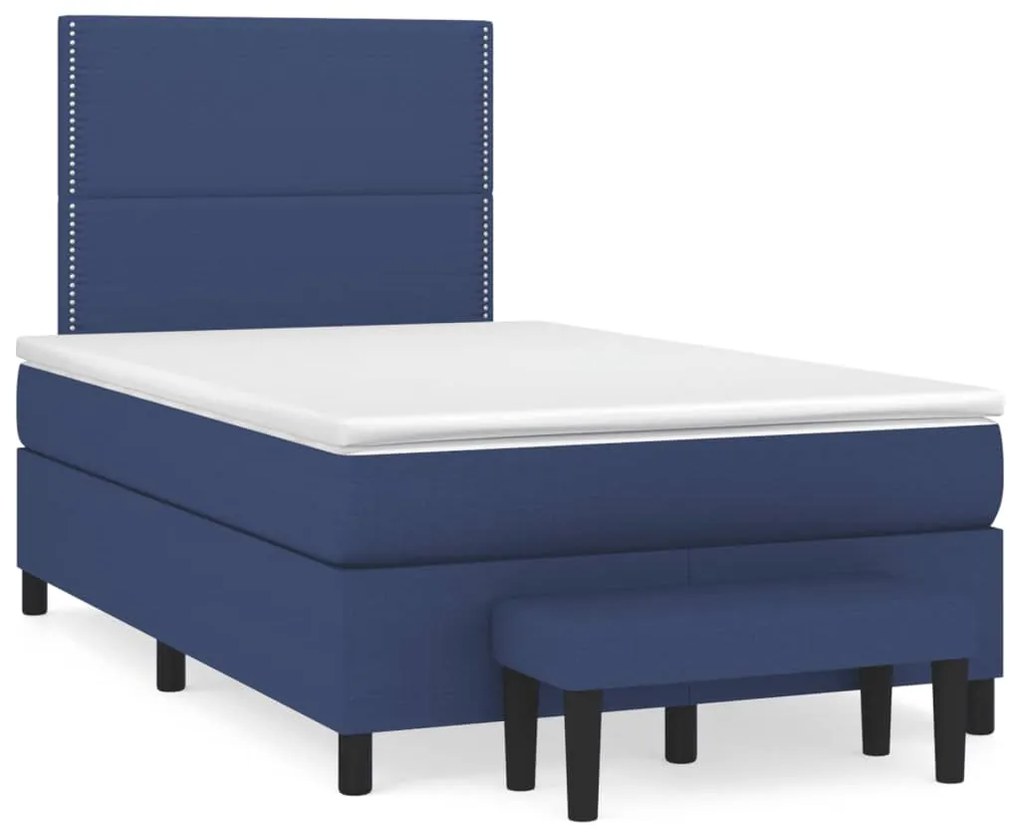 Giroletto A Molle Con Materasso Blu 120x190 Cm İn Tessuto /