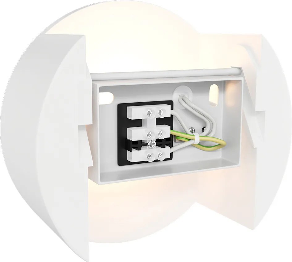 Applique Rotonda da Parete G9 DISCO in Gesso Pitturabile