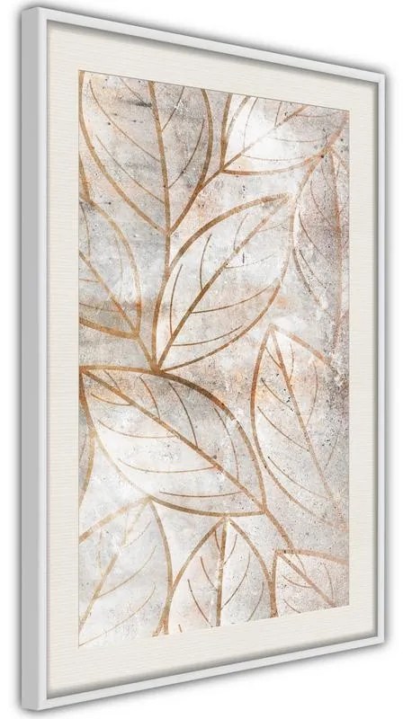 Poster  Copper Leaves  Cornice Quadri Cornice nera, Larghezza x Altezza Home decor 20x30