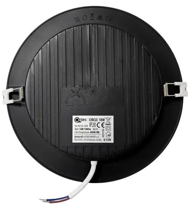 Lampada LED da incasso CIRCLE LED/18W/230V 4000K diametro 22 cm nero