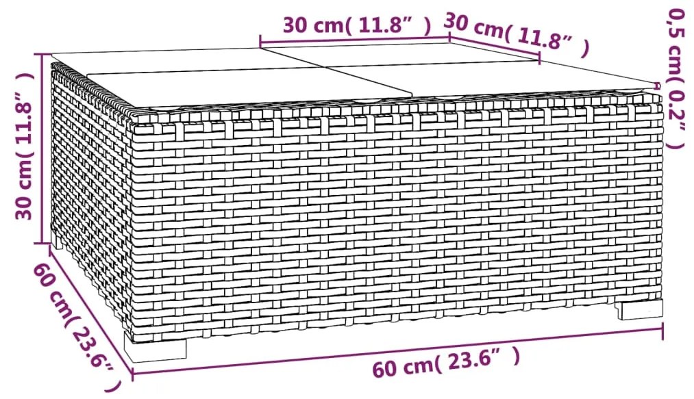 Set Divani da Giardino 7 pz con Cuscini in Polyrattan Nero