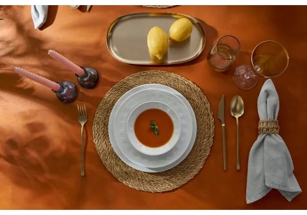 Set da tavola 18 pezzi in porcellana bianca