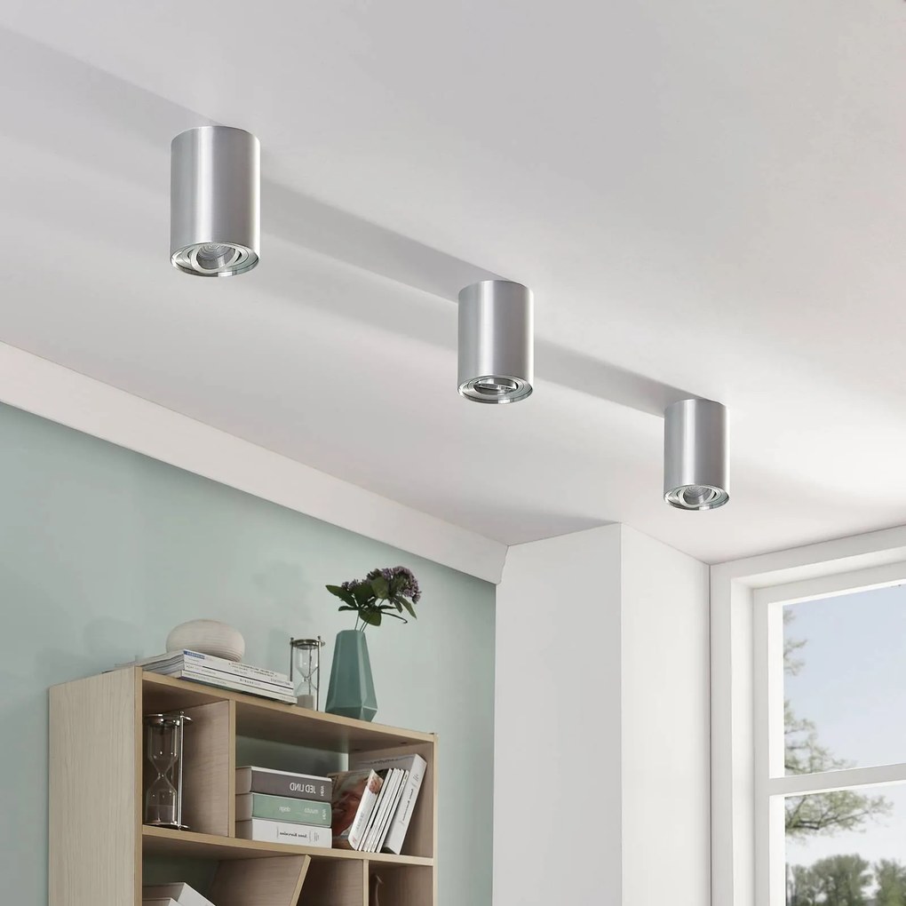 Plafoniera soffitto Jolina Arcchio, dimmerabile, Alluminio / Grigio / Zincato, Corridoio, Alluminio, Moderno, Plafoniera