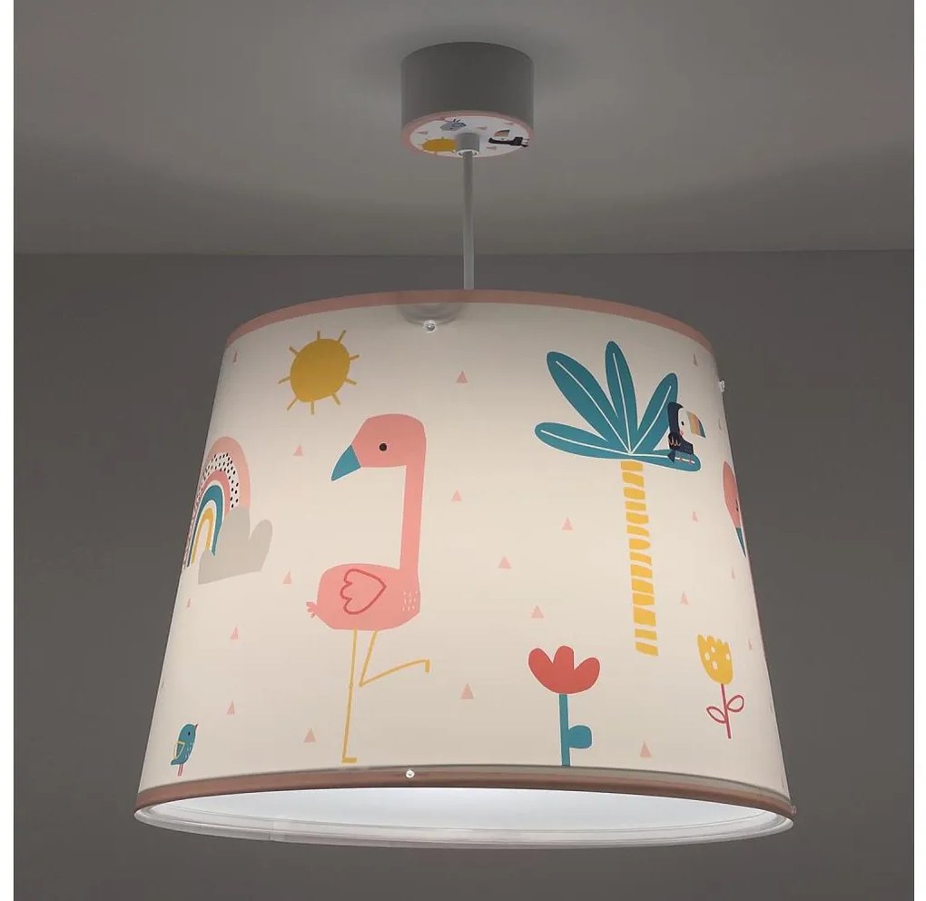 Dalber 82462 - Lampadario per bambini FLAMINGO 1xE27/15W/230V
