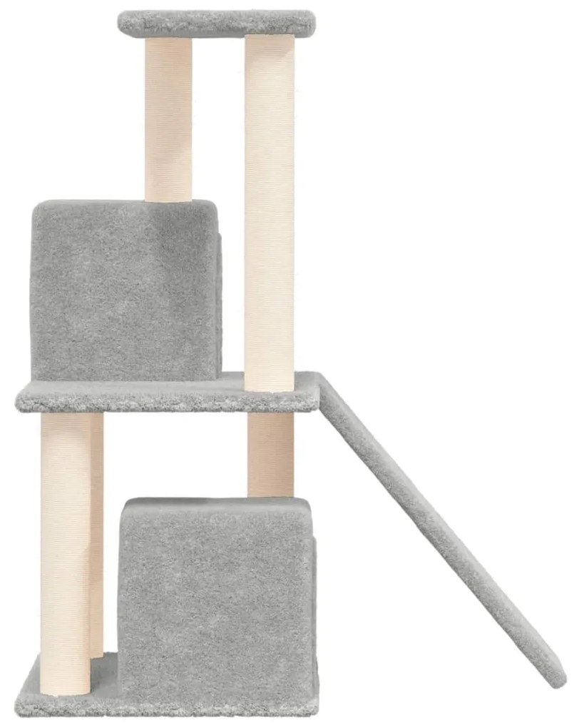 Albero per gatti con tiragraffi in sisal grigio chiaro 82 cm