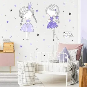 Adesivi murali per ragazze - Fate in viola | Inspio
