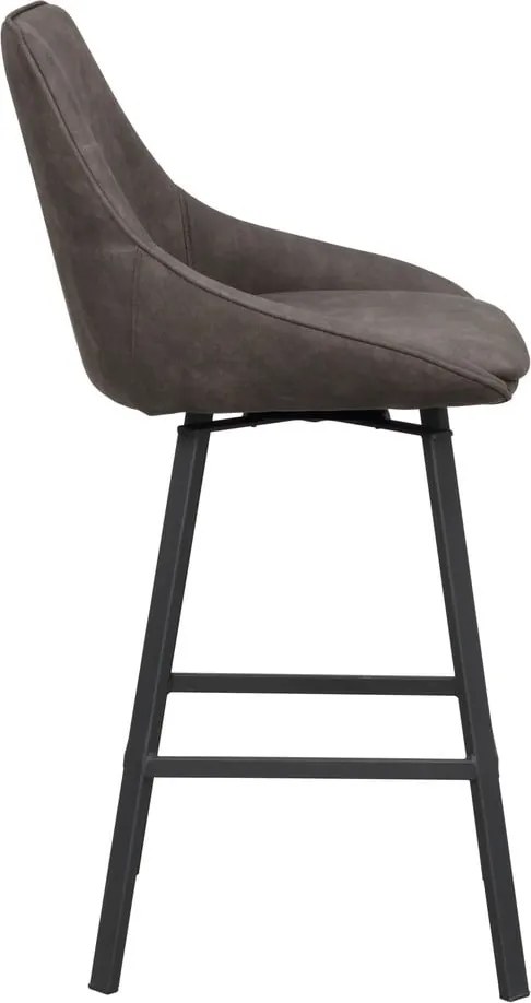 Sgabelli da bar grigi in set di 2 (altezza seduta 65 cm) Alison - Rowico