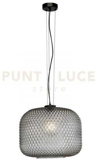 Lampadario a sospensione ashford sferica fume' 1 luce attacco e27 4...