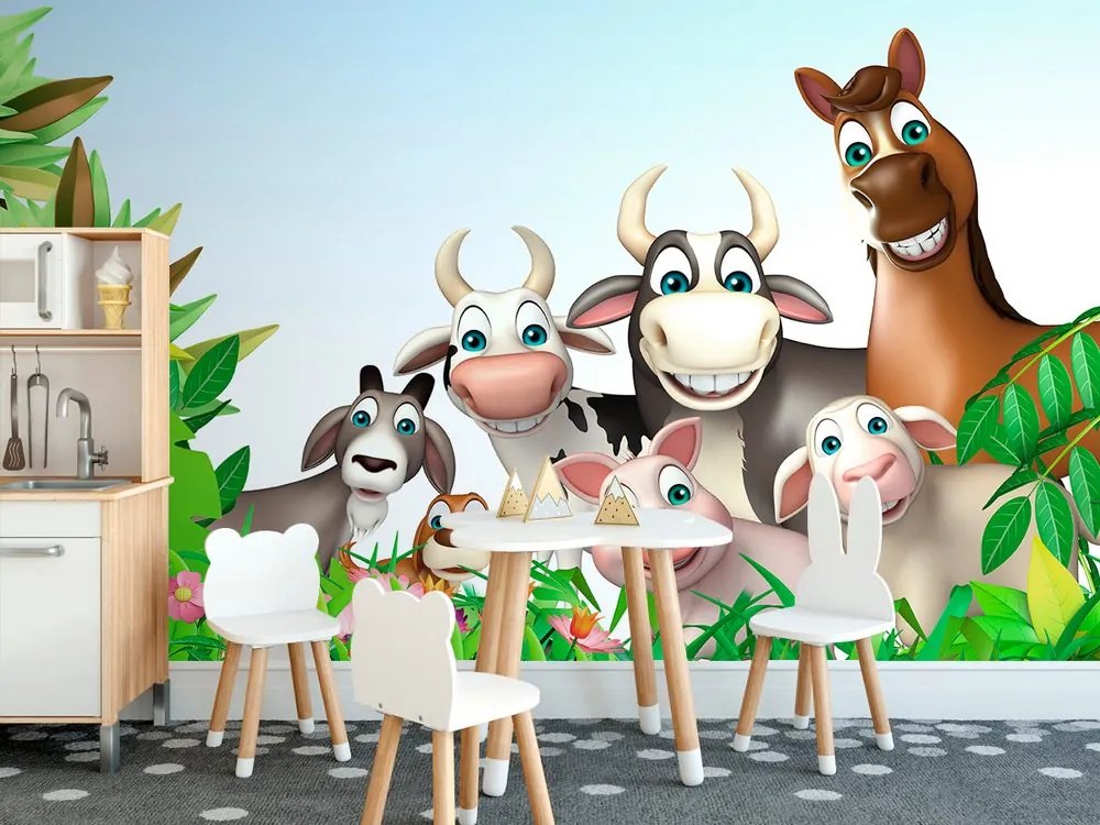 Carta da parati autoadesiva – Animali della fattoria