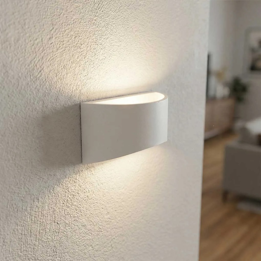 Applique da Parete G9 Bidirezionale 20x12 cm in Gesso Pitturabile