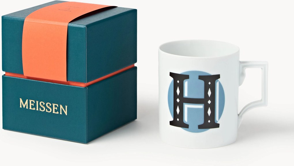 Westwing x MEISSEN, Tazza fatta a mano con motivo decorativo Initials