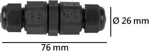 Giunzione Stagna per 2 Cavi IP68 16A