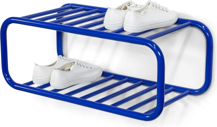Scarpiera blu in metallo da parete 72x28x35 cm Retro – Spinder Design