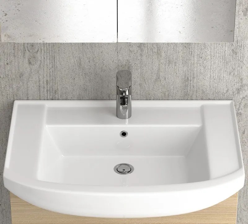 Mobile bagno 65cm sospeso con 2 ante BN-65A - KAMALU