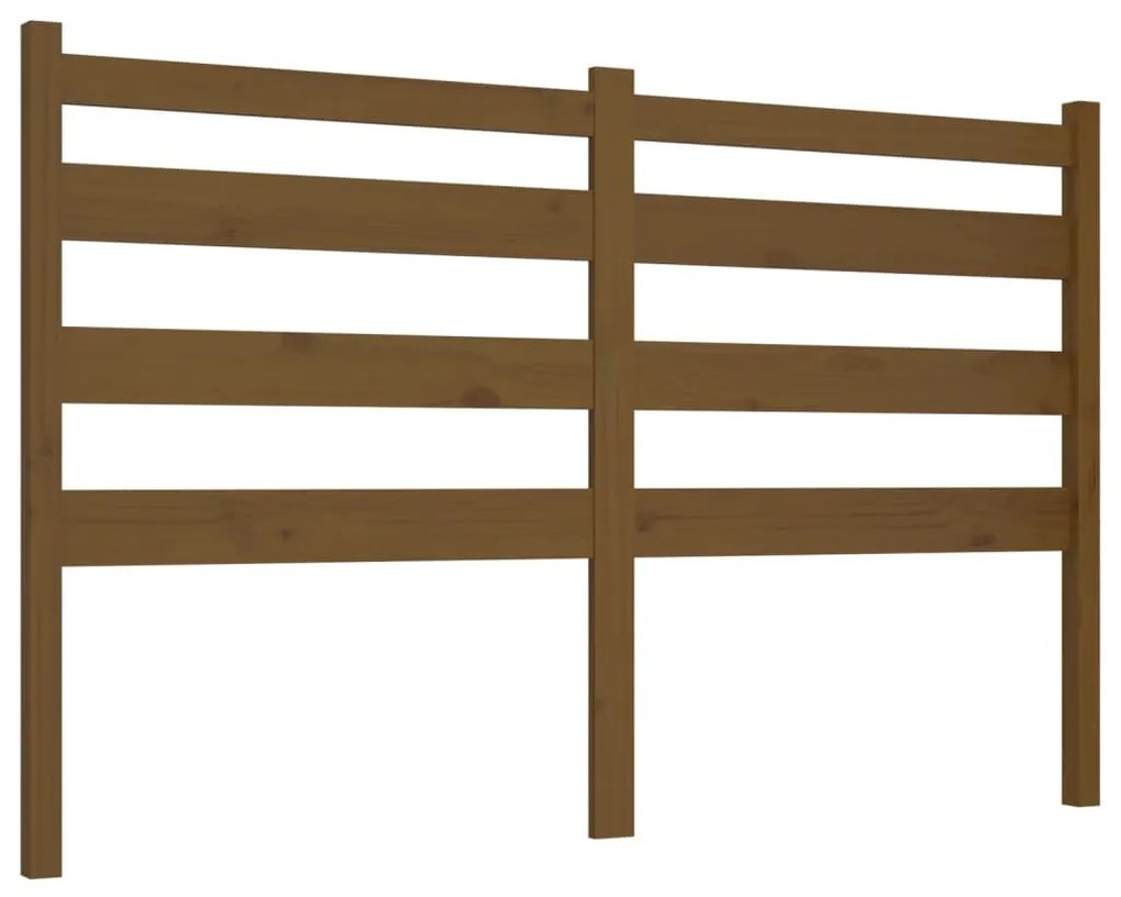 Testiera per letto miele 156x4x100 cm in legno massello di pino