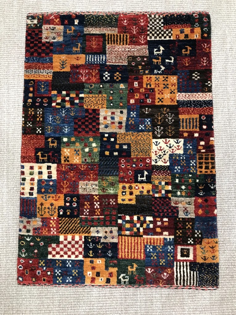 Loribaft Tappeto persiano 90 x 60 Rosso (Iran) Annodato A Mano