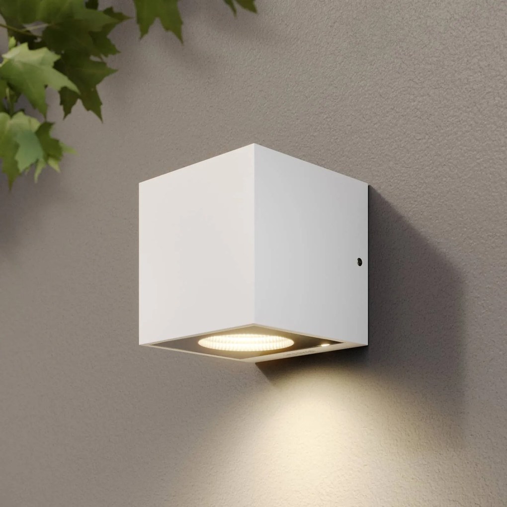 Applique da esterni a LED Tassnim Arcchio, dimmerabile, Bianco / Opale, Alluminio, Moderno, Applique LED da esterni
