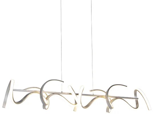 Lampada a sospensione di design argento dimmerabile con LED - Krisscross