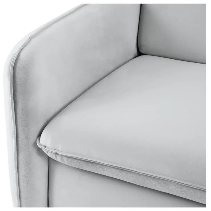 Divano letto in velluto grigio chiaro 194 cm Vienna - Cosmopolitan Design